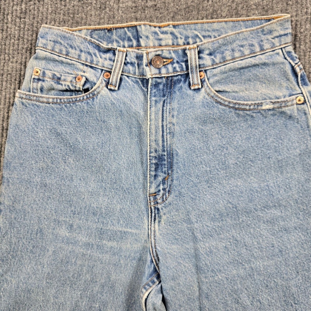 Vintage Levi's 521 Tapered Jeans Womens 8 Light Wash Blue Denim USA 27x30